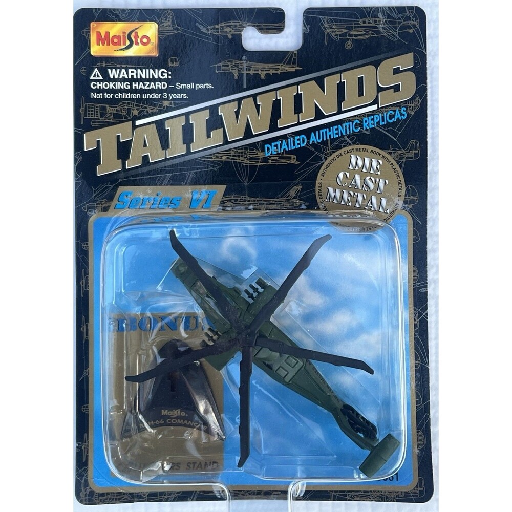 2001 Maisto Tailwinds RAH-66 Comanche US Army Diecast Helicopter Sealed